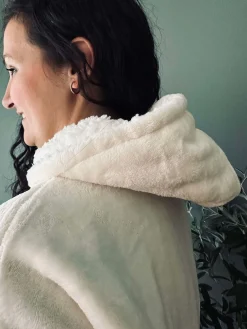 Hoodie Fleece White - Oversize