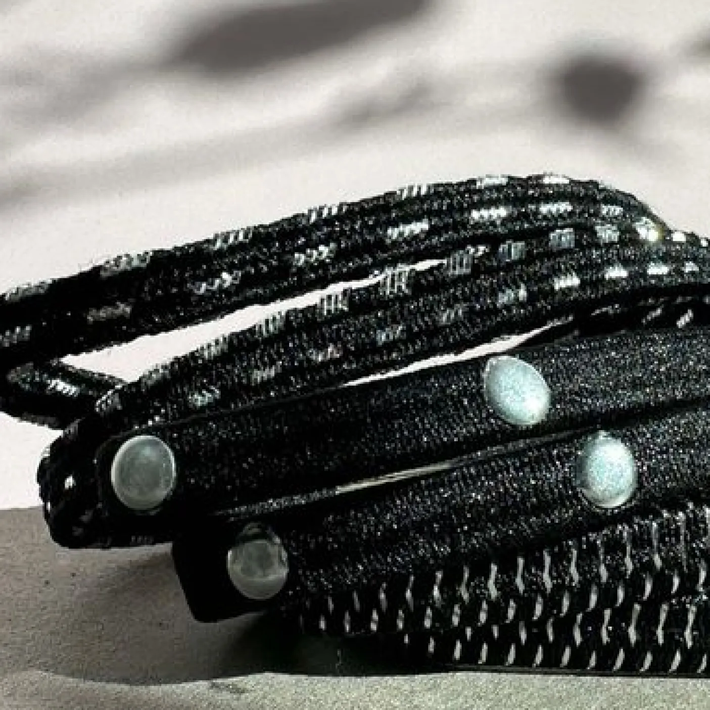 Hårelastikker Black / Silver - 3 mix