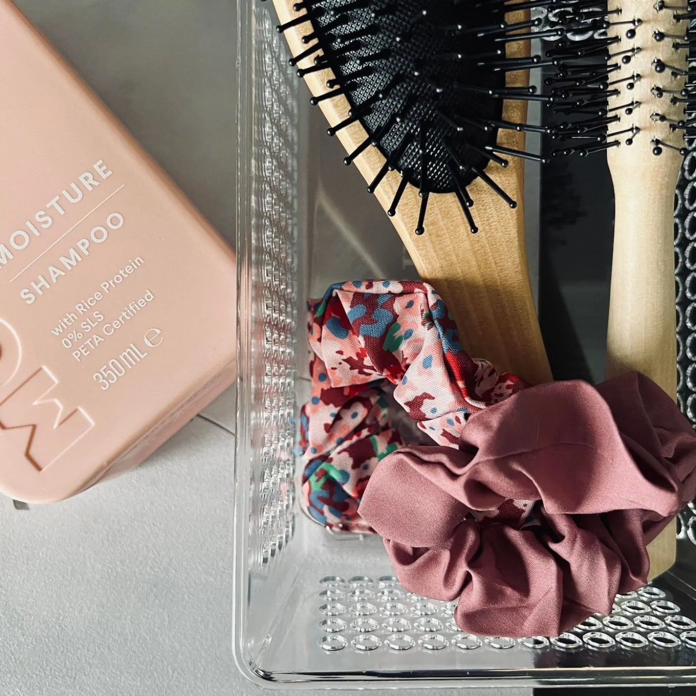 Hårelastikker scrunchie 2 stk - Rose mix