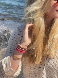 Hårelastikker Supreme Coral- 4 stk.