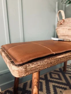 Hynde i læder 120cm - Cognac bøffellæder