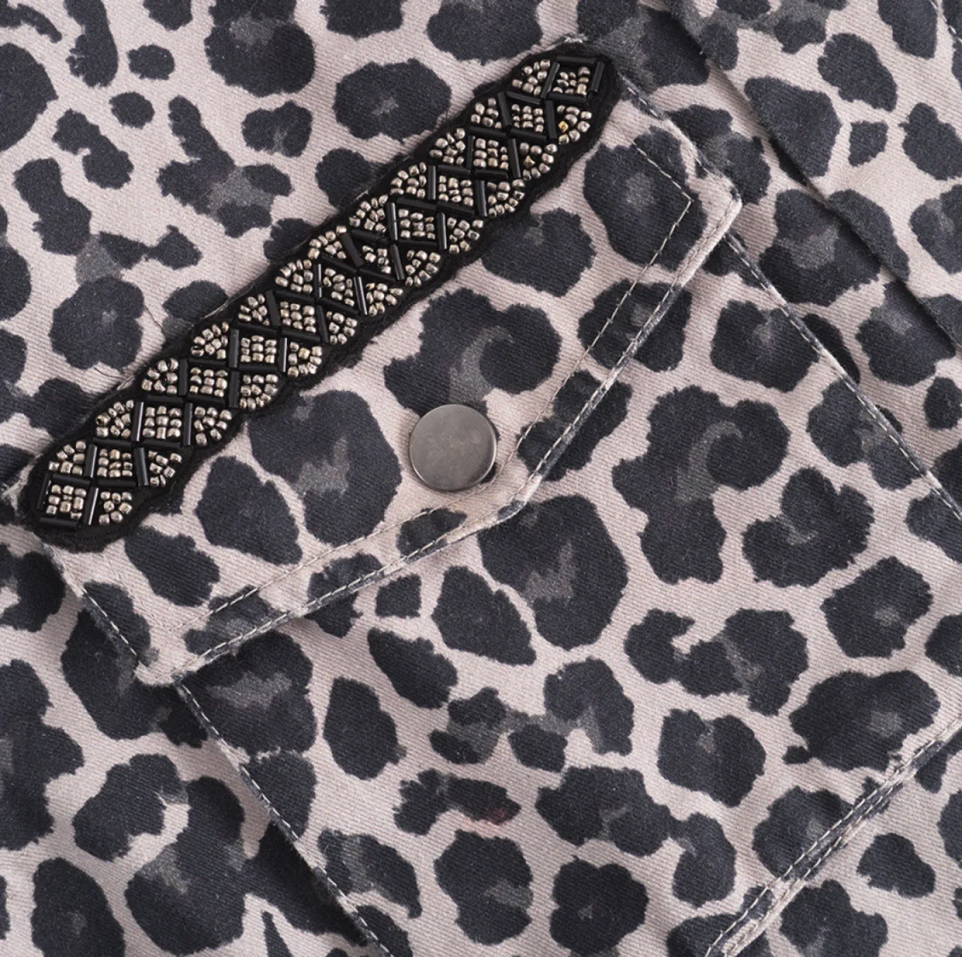 Jakke Leopard Grey
