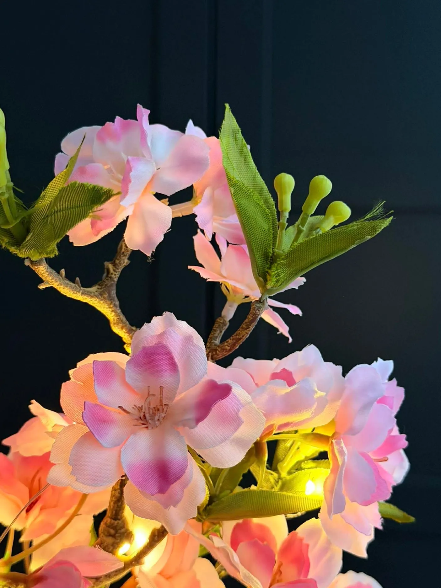 Japansk Kirsebærgren med lys - Rosa