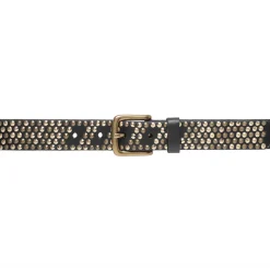 Jeans bælte med nitter - Black / gold