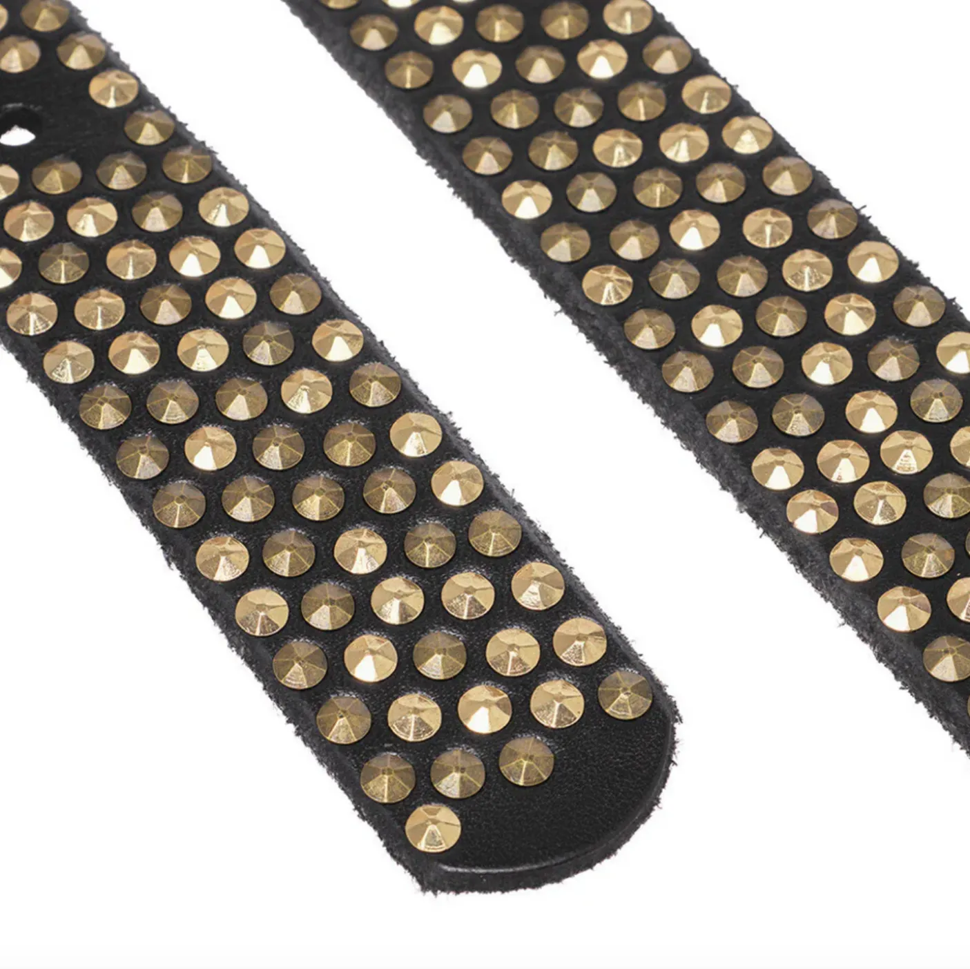 Jeans bælte med nitter - Black / gold
