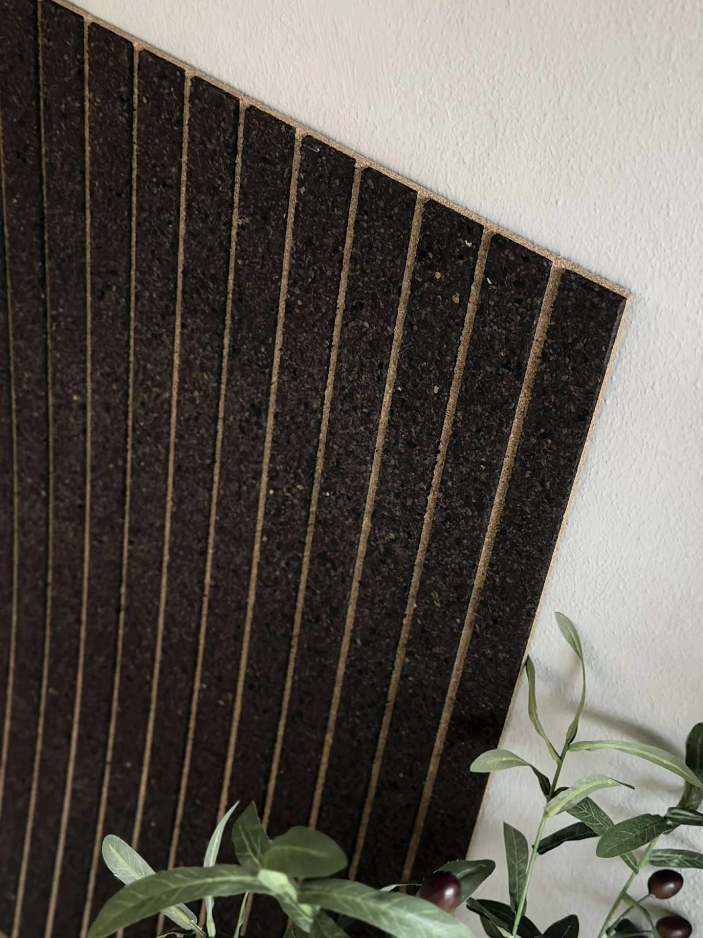 Korkplade med panel effekt NEW Dark - Støjdæmpende