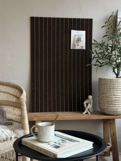 Korkplade med panel effekt NEW Dark - Støjdæmpende