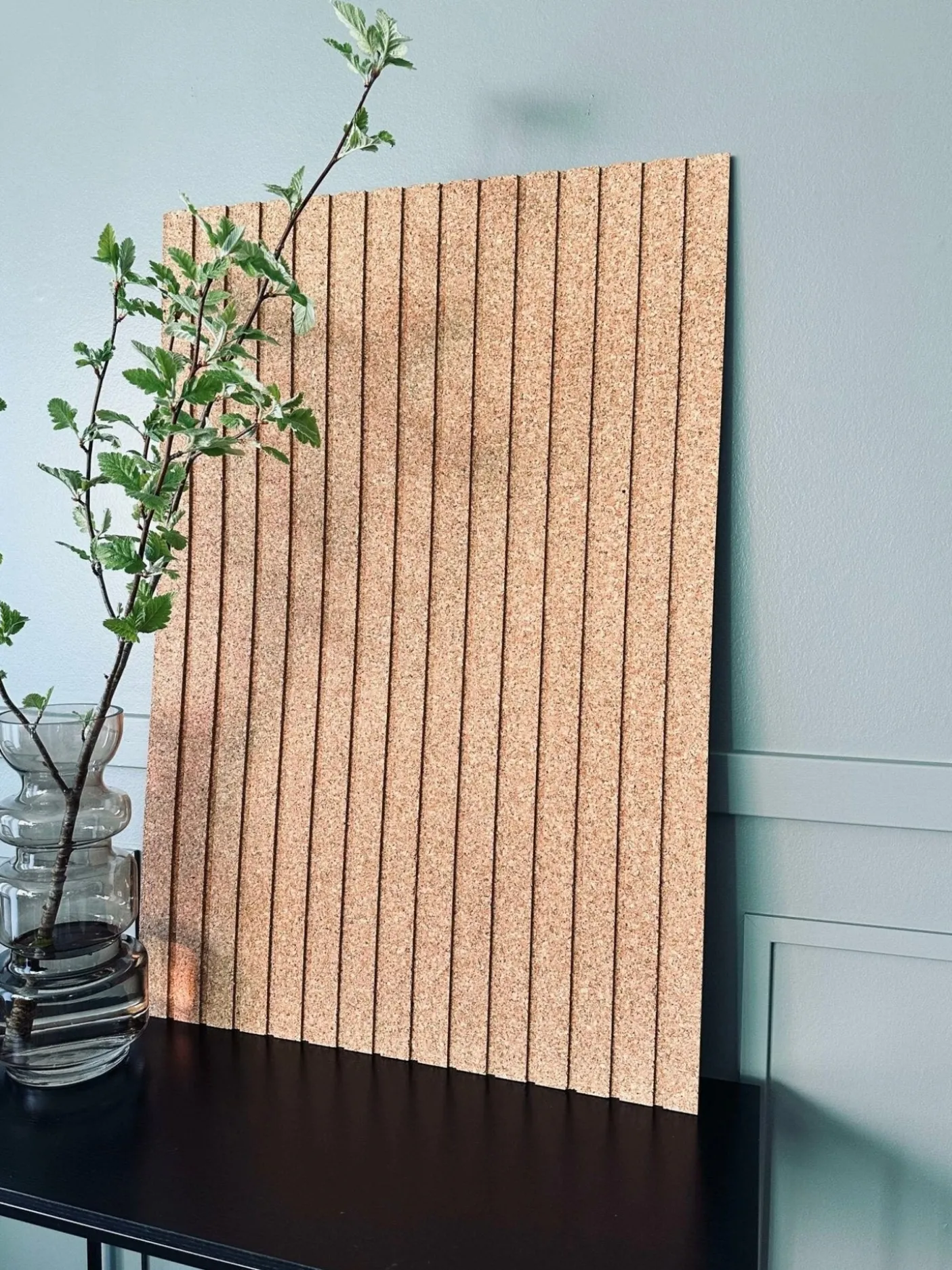 Korkplade Natur m. Panel effekt – Støjdæmpende