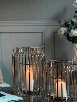 Lanterne med glas - Gold 29cm