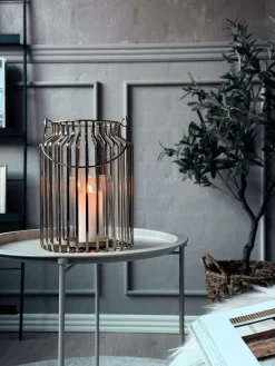 Lanterne med glas - Gold 29cm