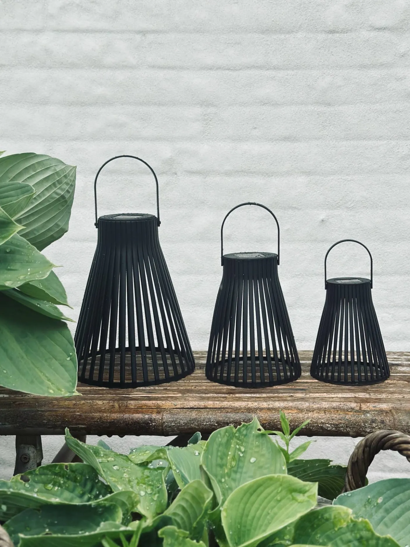 Lanterne med solceller - GARDEN BLACK 24cm