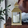 Lanterne m. Timer - Gold