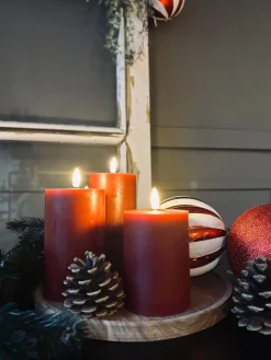 LED Bloklys Rød 15cm