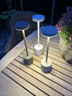 LED bordlampe KELLY Hvid - genopladelig