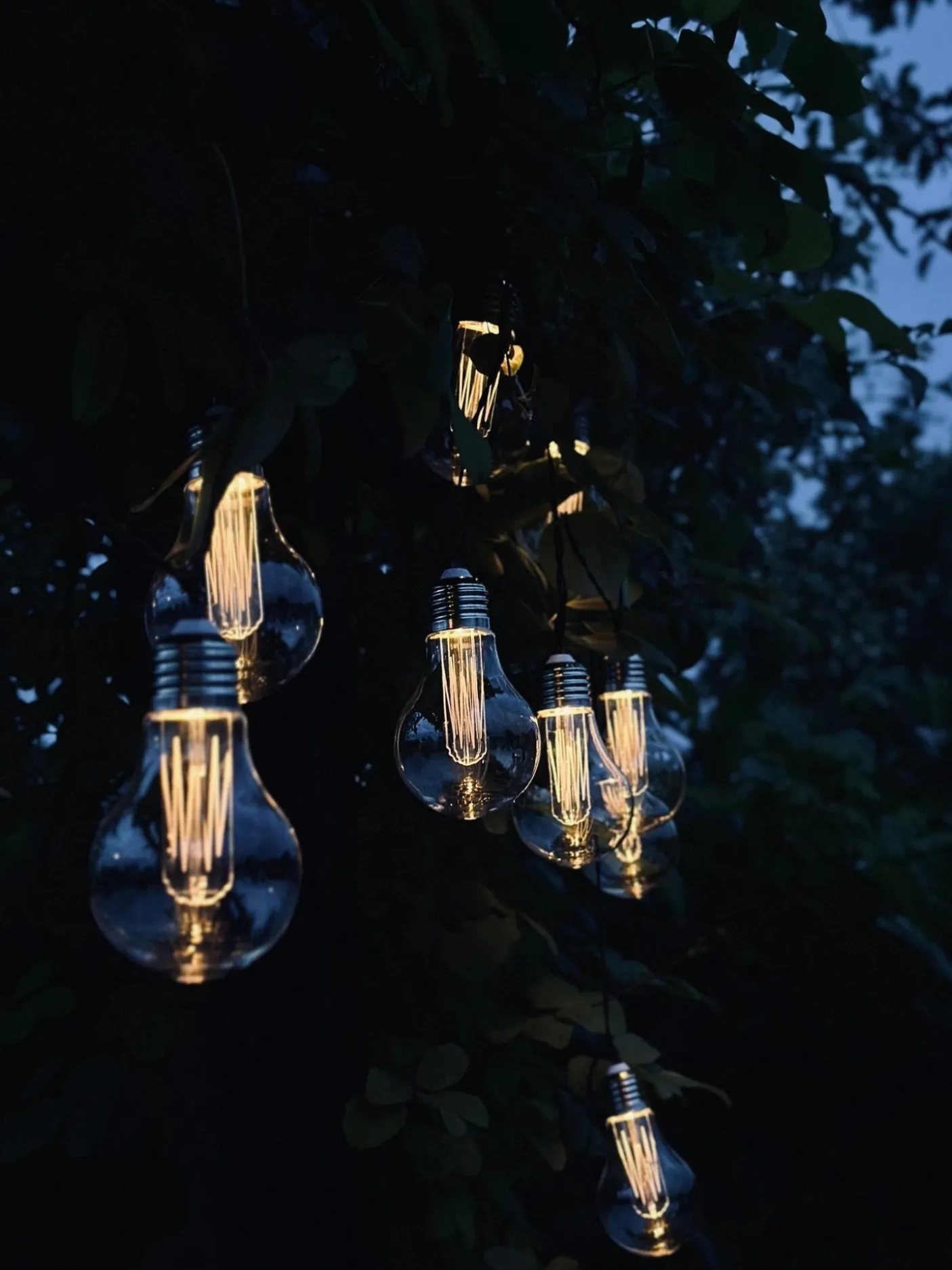 LED Lyskæde med solceller - Udendørs med 10 pære