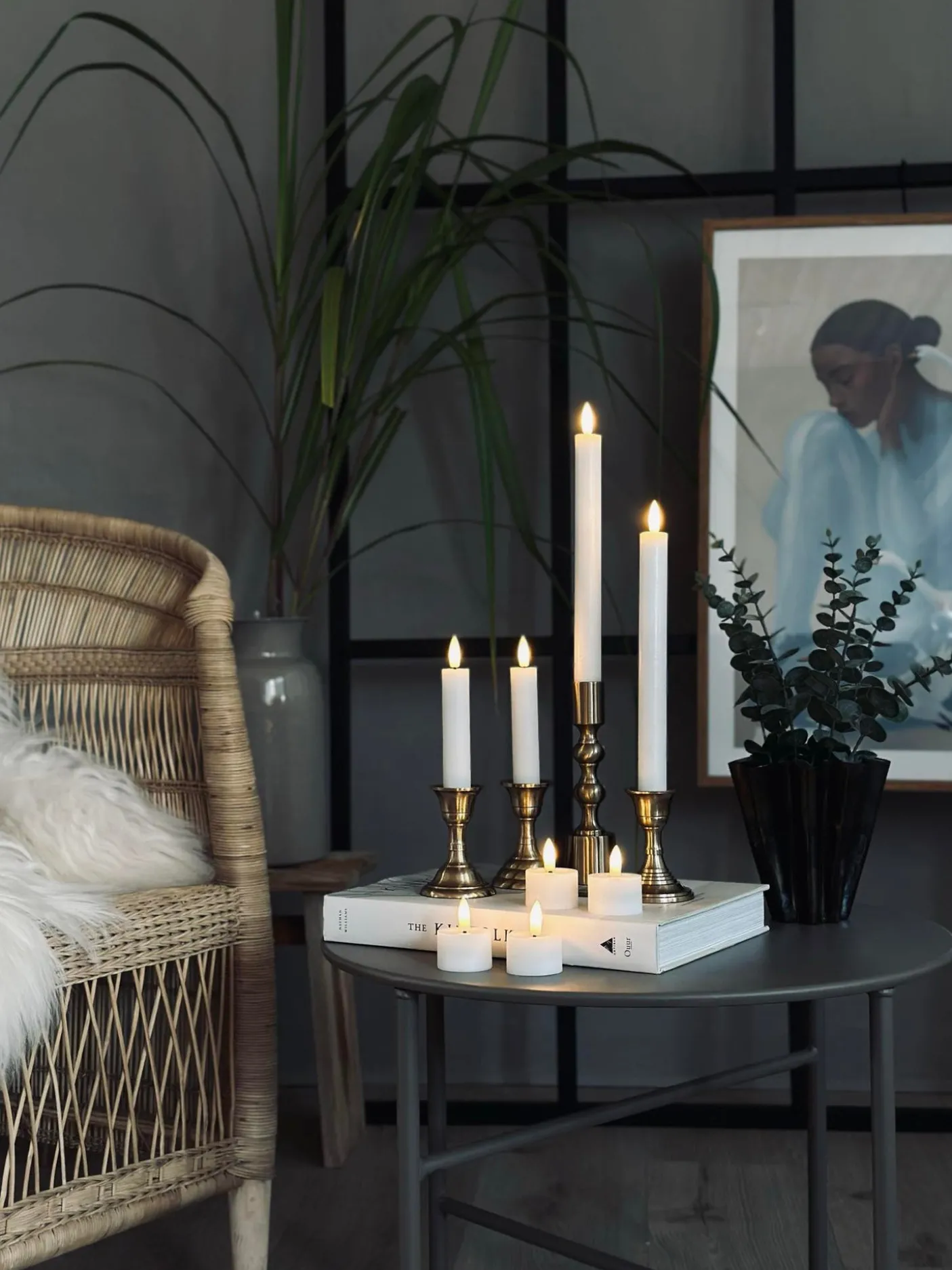 LED Lyspakke med 8 dele - Hvid