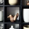 Liggende Fugl - Amber Brun Stor