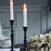 Lysestage kantet Alu sort
