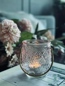 Lysestage lanterne - Rosa