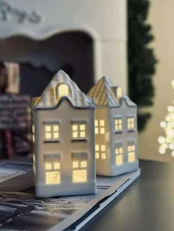 Lyshus med led - Porcelæn