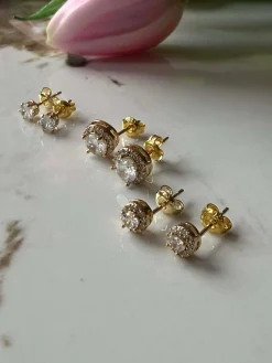 Mix box med 6 øreringe - Bea 18k forgyldt