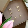 Mix box med 6 øreringe - Samira 18k forgyldt