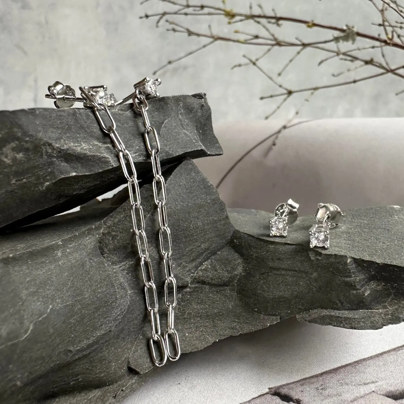 Mix box m. 4 øreringe - Jessica Sterling silver