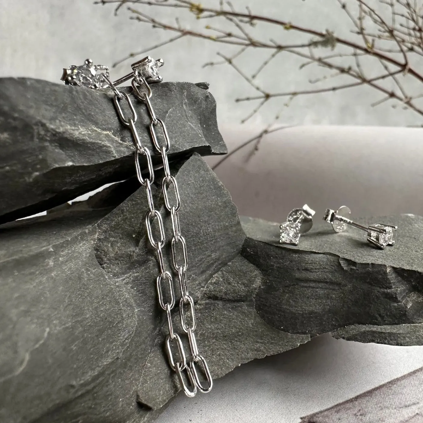 Mix box m. 4 øreringe - Jessica Sterling silver