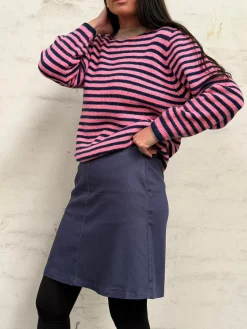 Nederdel Sidsel - Dark denim