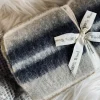 Plaid 100 % uld - Taupe strib