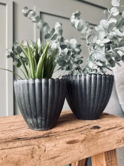 Potte i beton look - Lille Grå