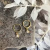 Øreringe Ruby 18K forgyldt
