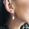 Ørestikker GIA – Black 18K forgyldt