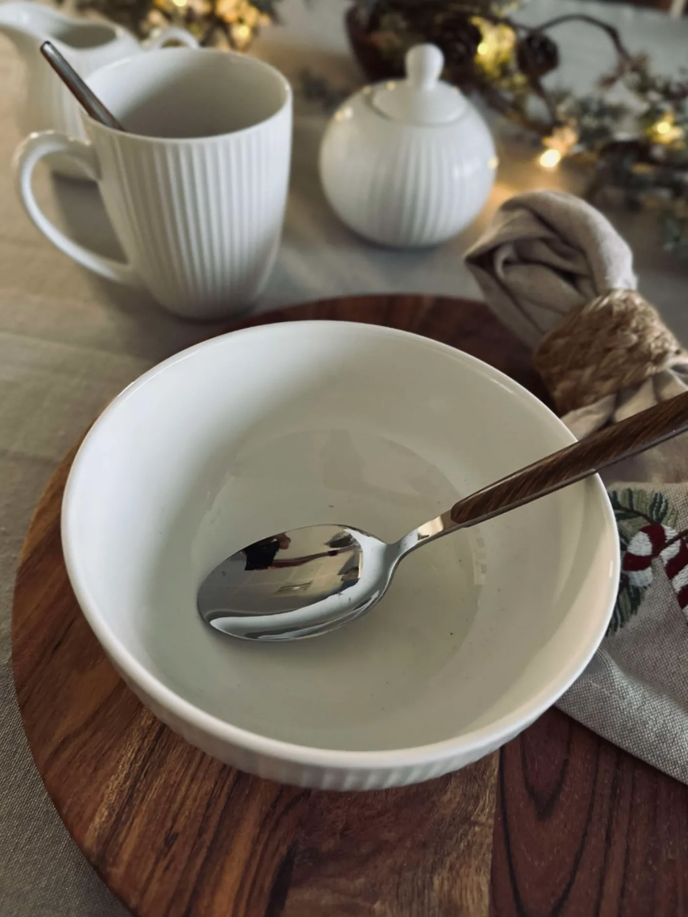 Riflet porcelæn til 4 personer - 16 dele