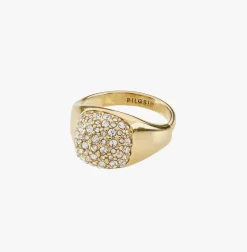 Ring CINDY krystal - Forgyldt