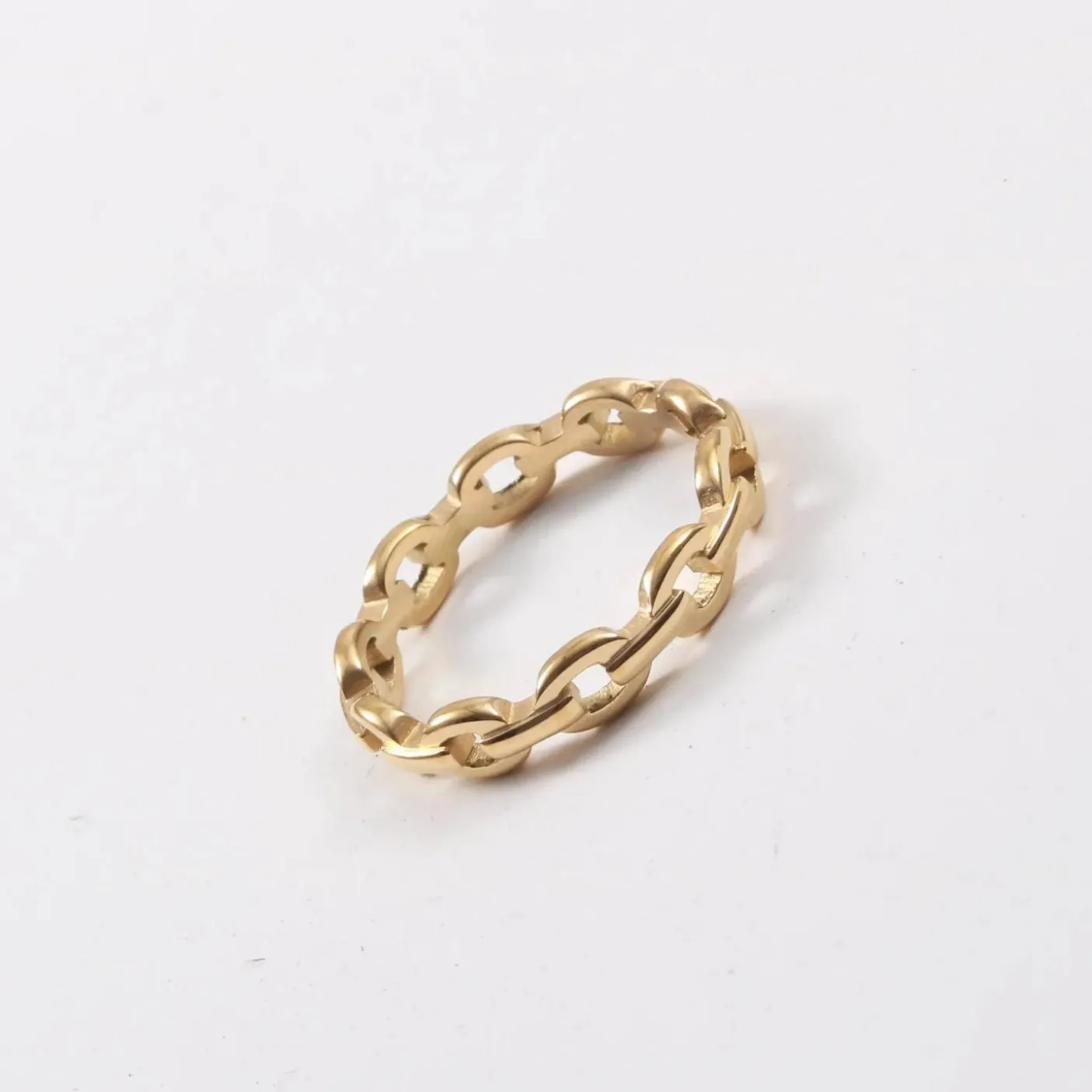 Ring Link - forgyldt