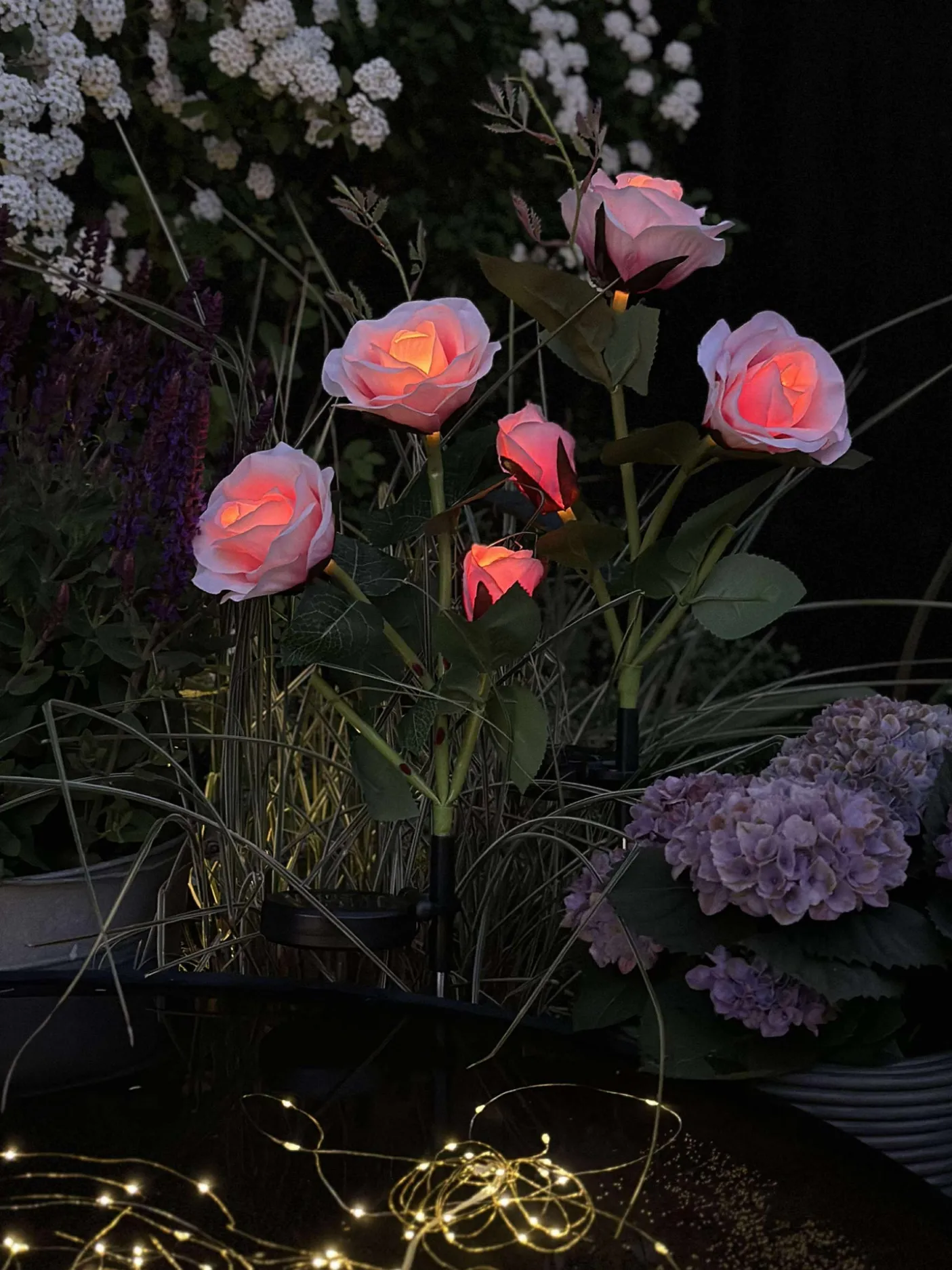 Rose med solceller - Rosa