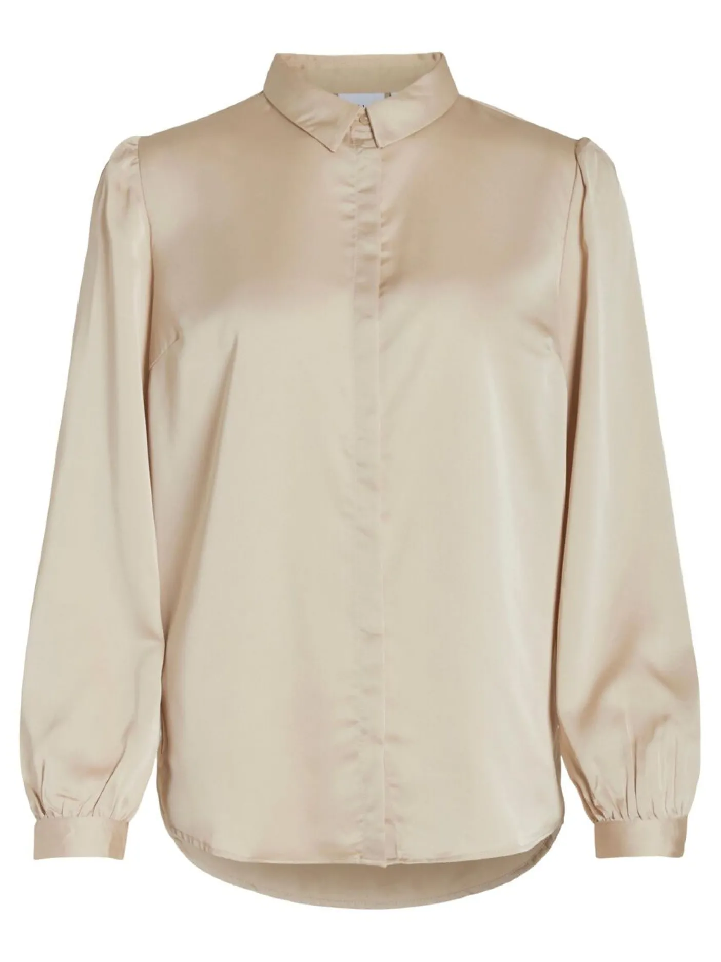 Satinskjorte Luna Beige