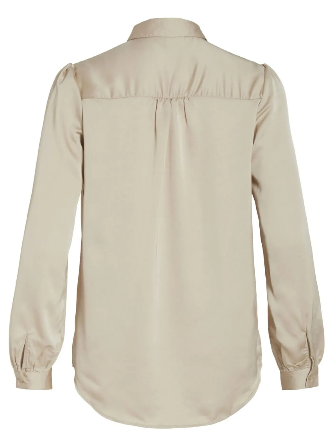 Satinskjorte Luna Beige