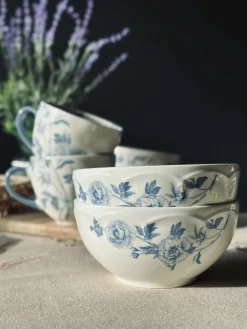 Skål Flora Blå