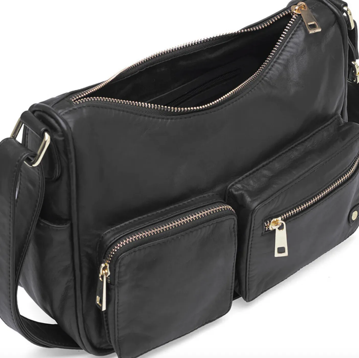 Skuldertaske Sienna - Black gold