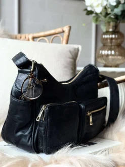 Skuldertaske Sienna - Black gold
