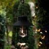 Solar lampe med ophæng - Sort