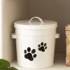 Spand m/låg hvid m/potemotiv - 5 liter