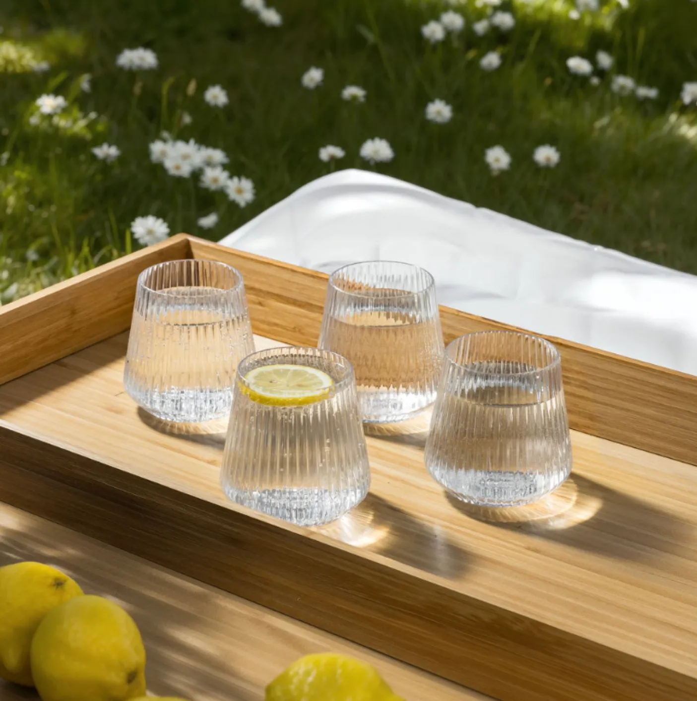 Stilrene plastikglas til hverdag og fest - 4 stk