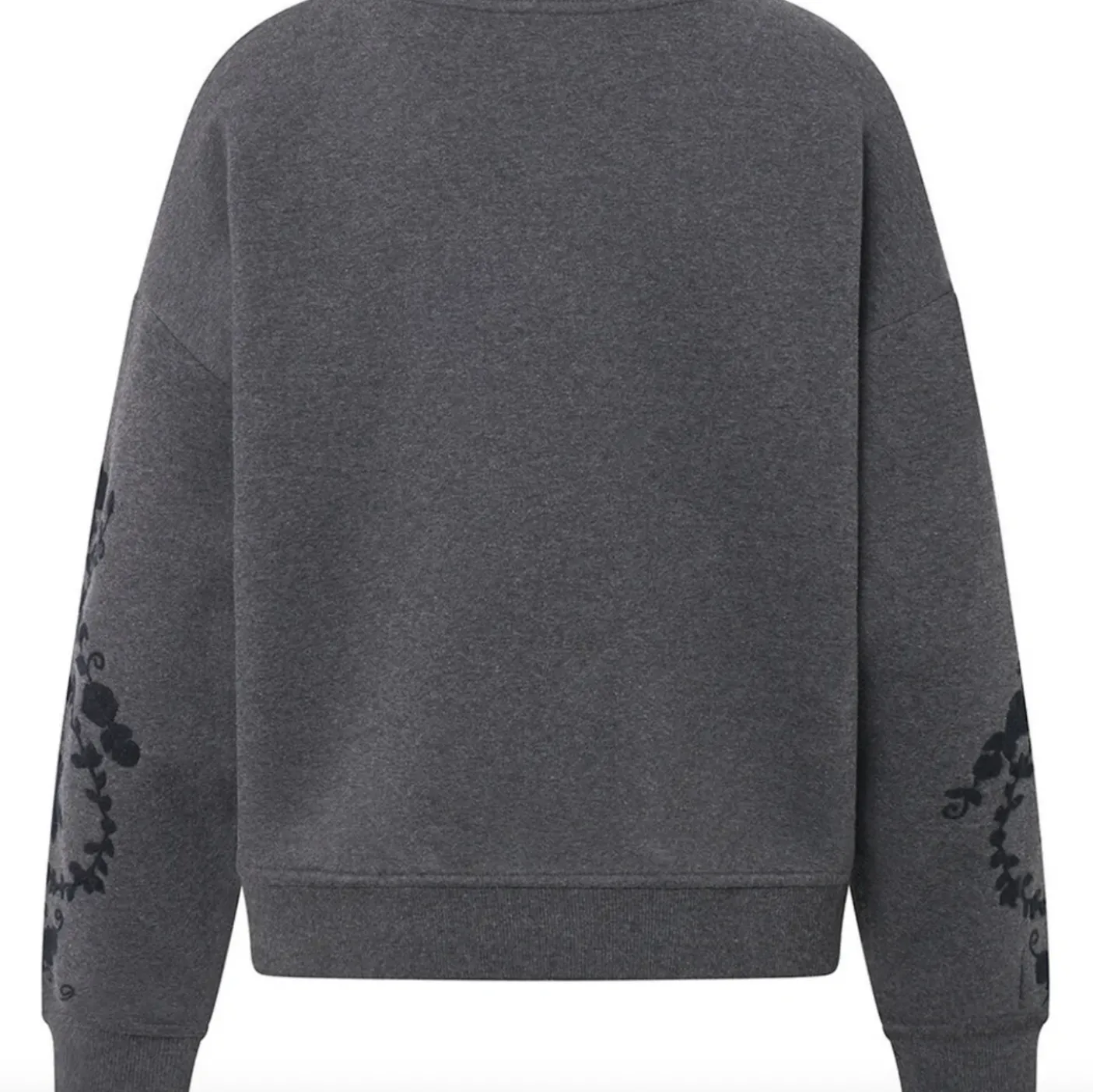 Sweatshirt med broderi - Grey oversize