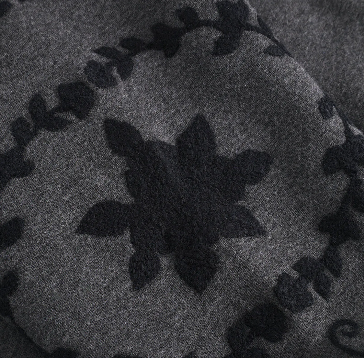 Sweatshirt med broderi - Grey oversize