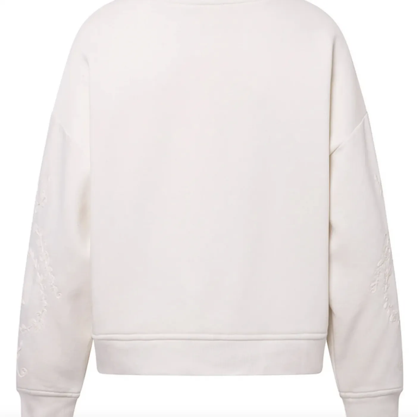 Sweatshirt med broderi - White oversize