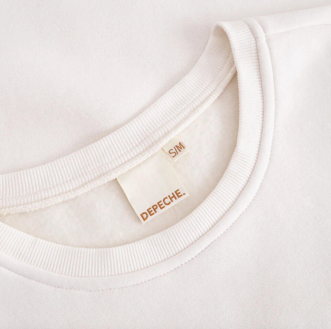 Sweatshirt med broderi - White oversize
