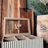 Tebox med skrift – Nordic wood